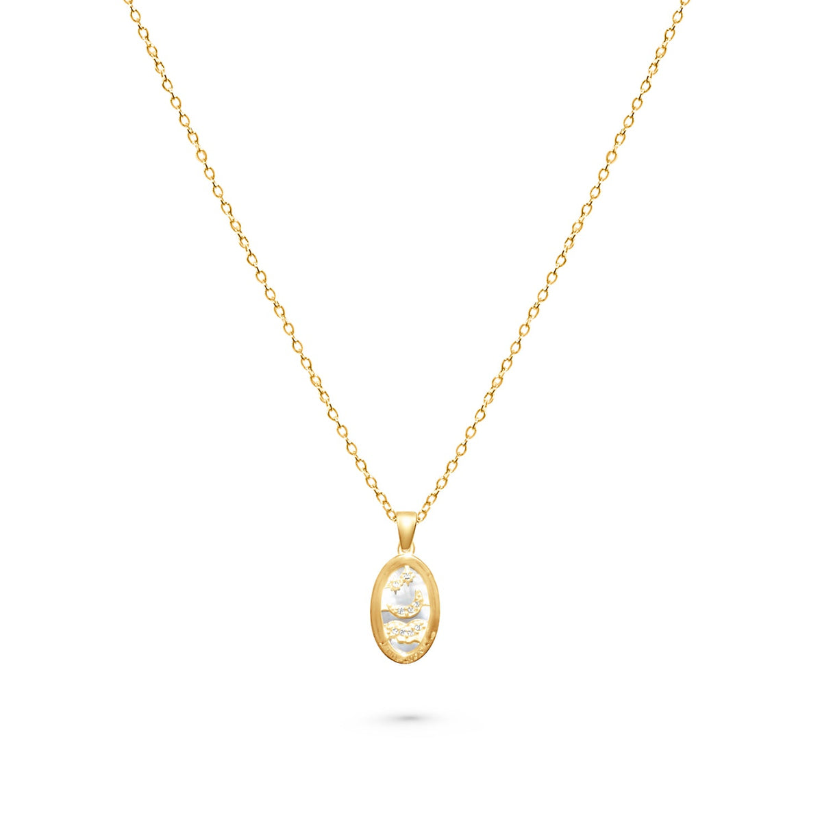 Tarot Oval Pendant Necklace