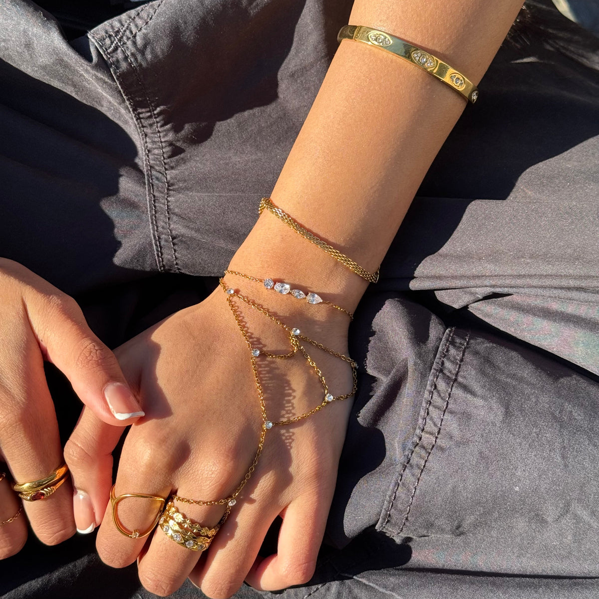 Mesh Knit Link Chain Bracelet
