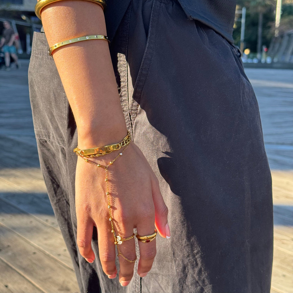 Diamonds Beaded Hand Chain