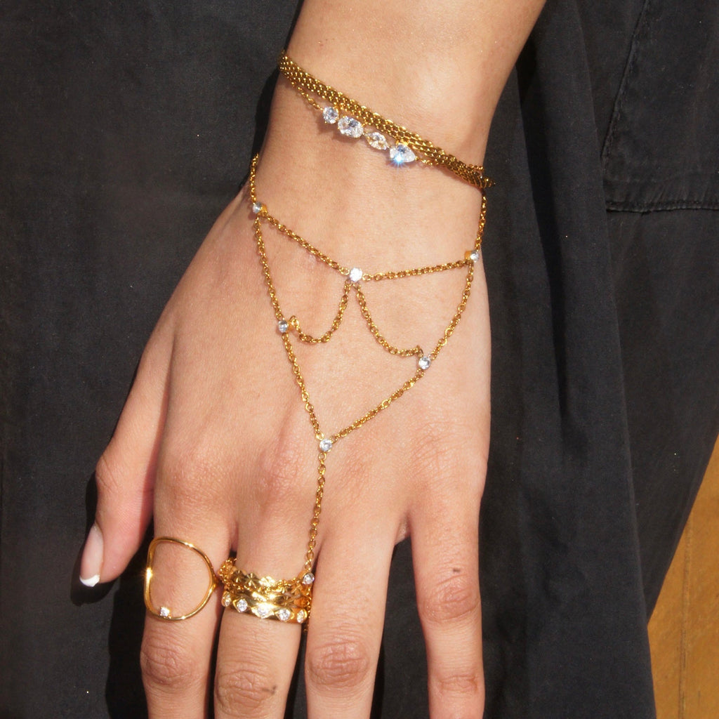 Mesh Knit Link Chain Bracelet