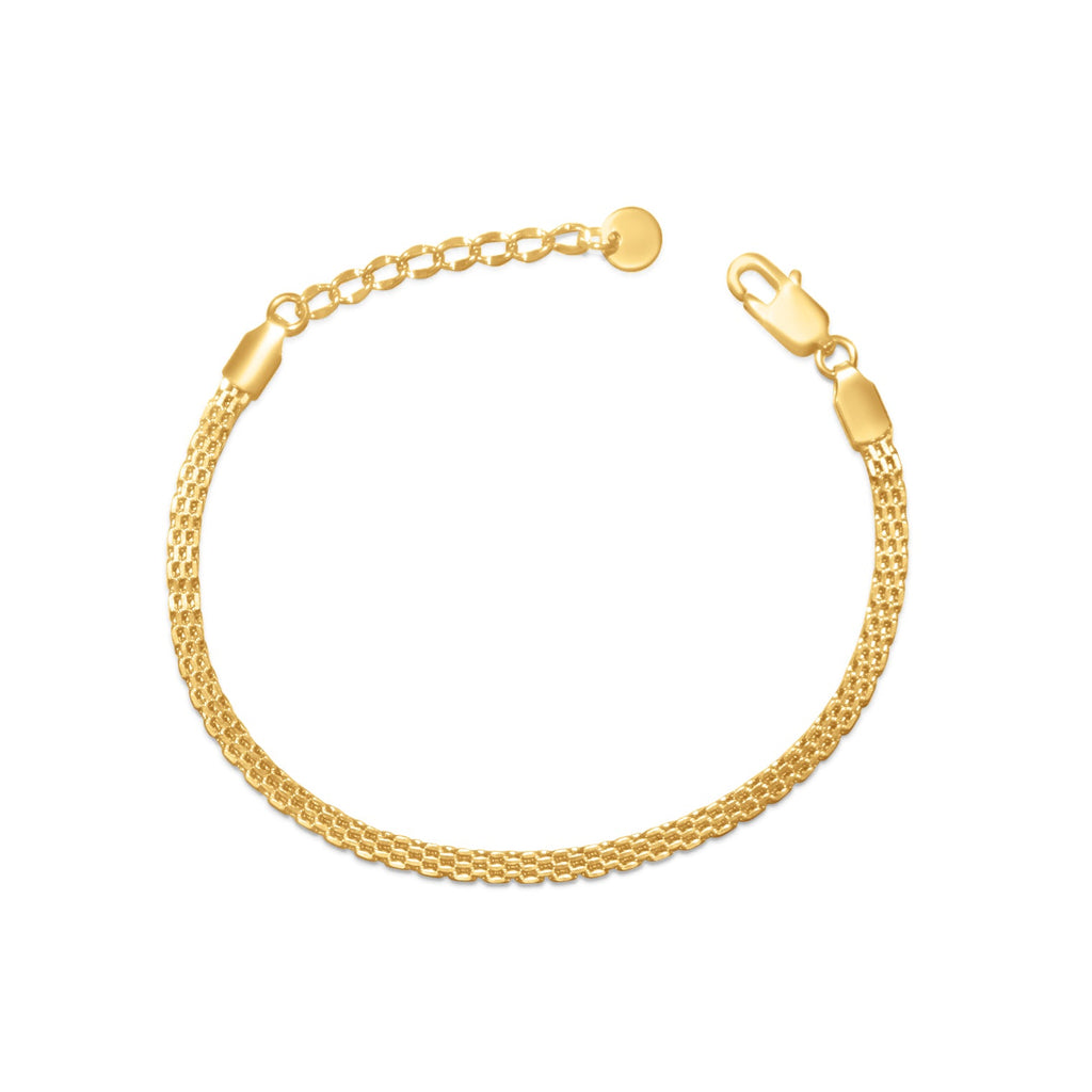 Mesh Knit Link Chain Bracelet
