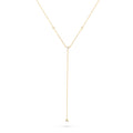 Three Diamond Flower Y Necklace
