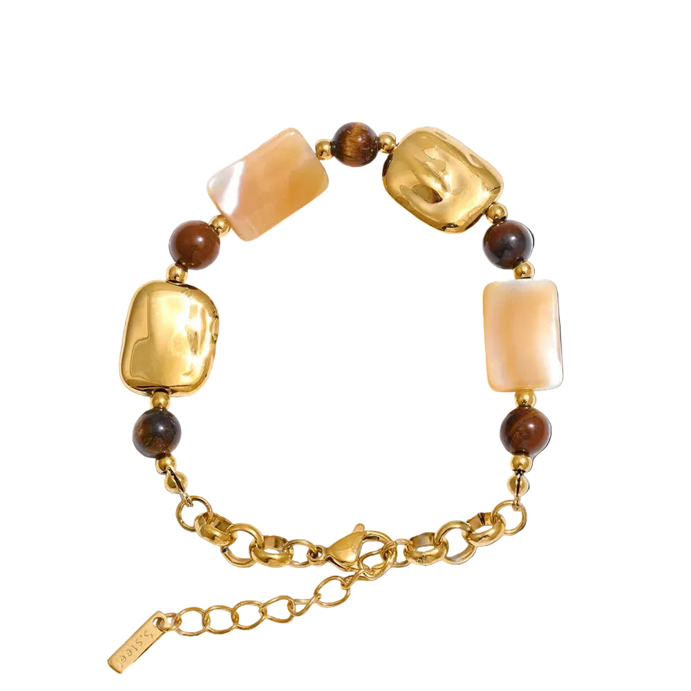 Chunky Pearl and Stone Bracelet